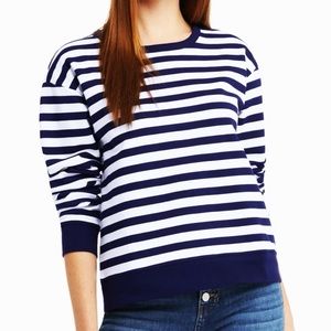 Draper James Kelsea Awning Stripe Sweatshirt | SMALL NWT